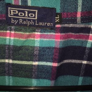 Men polo by. Ralph. Lauren xL flannel shirt